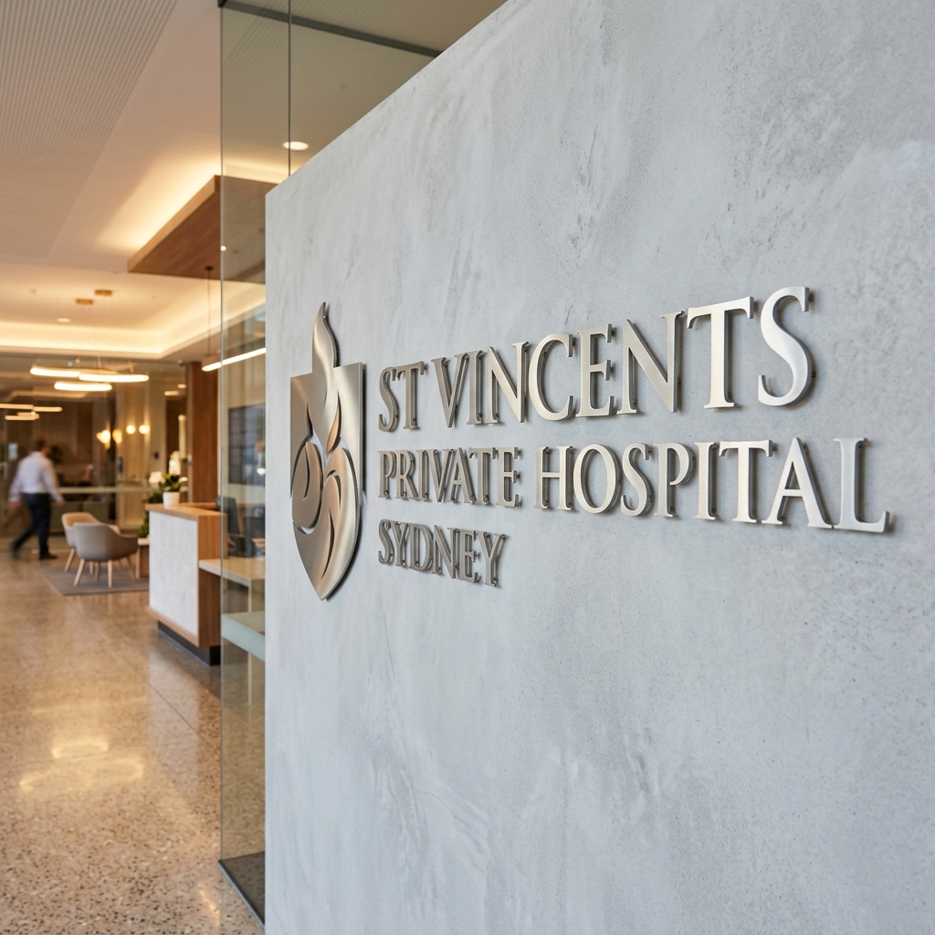 St Vincents Private Hospital Sign